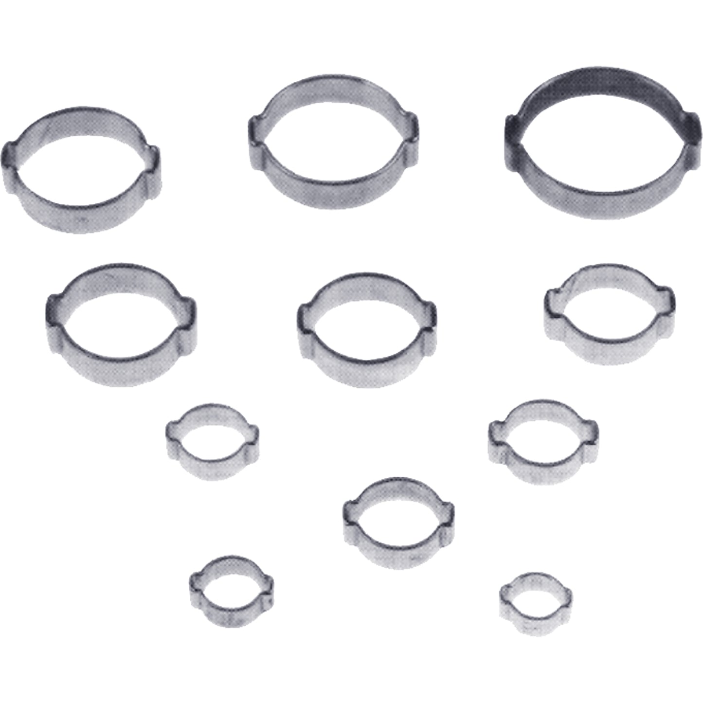2-Ear Clamps, Max Dia. 1/5"