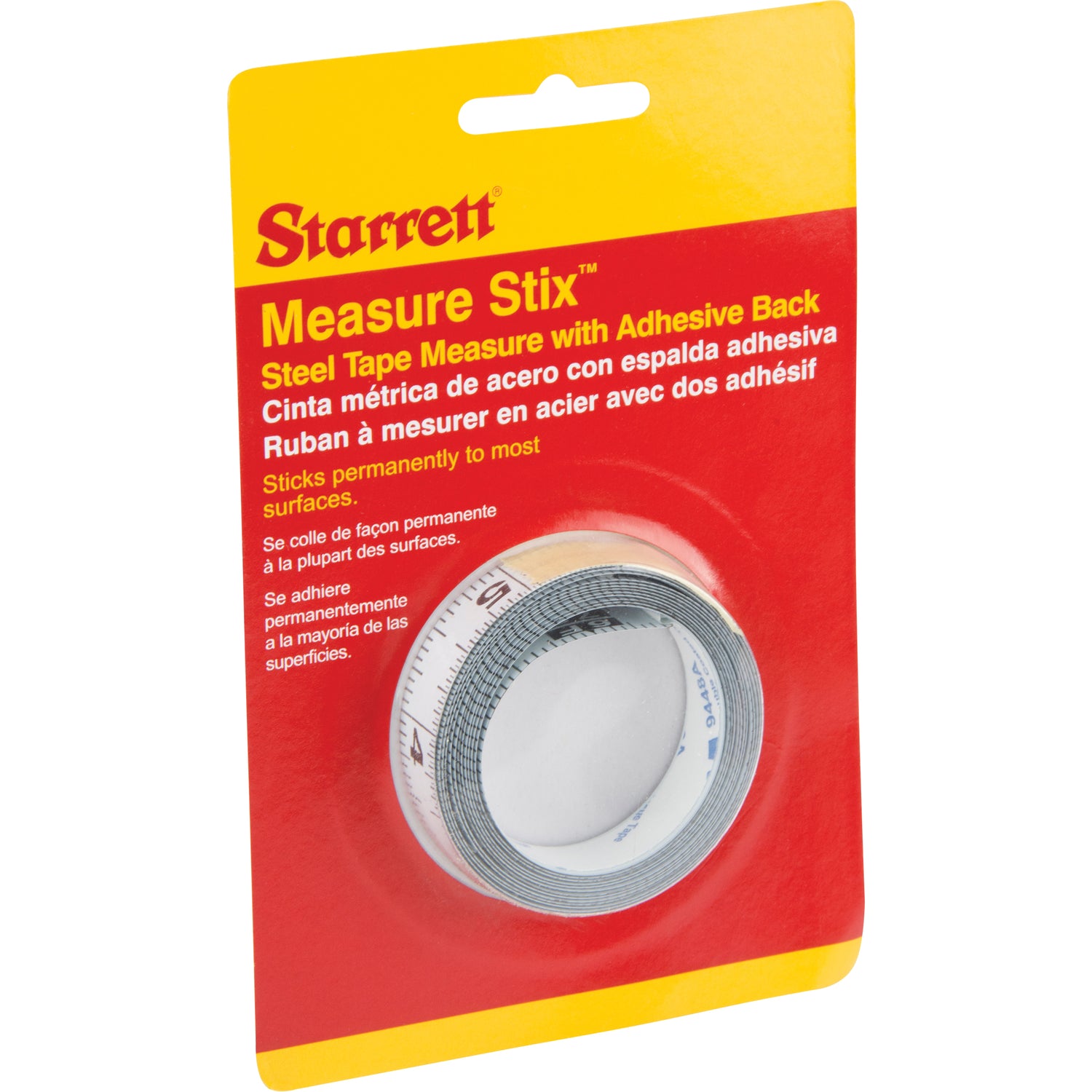 Measure Stix™ Steel Measuring Tape with Adhesive Backing, 1/2" x 6', in/ft. Graduations
