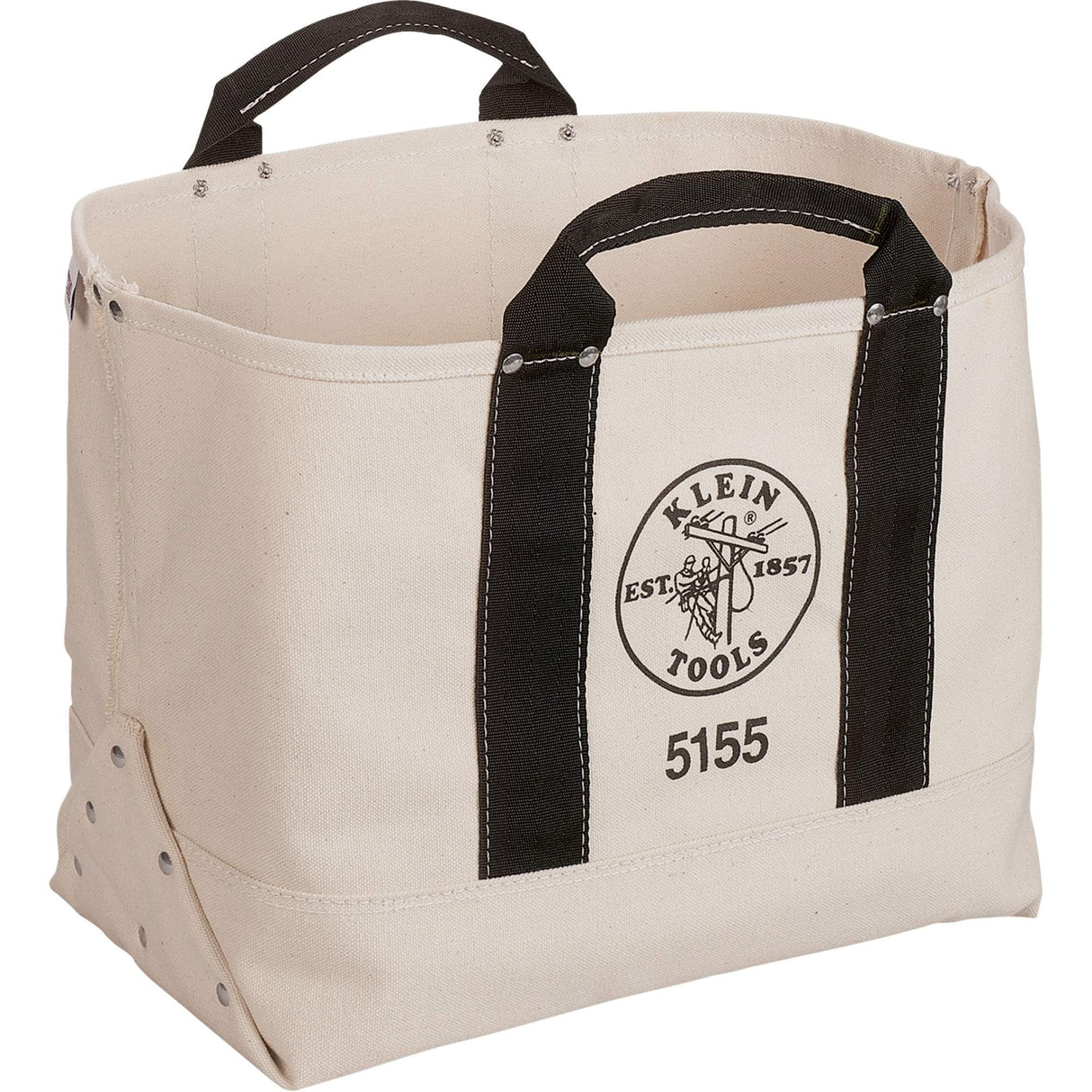 Heavy-Duty 17" Tool Bag, Canvas, 1 Pockets, Beige/Black