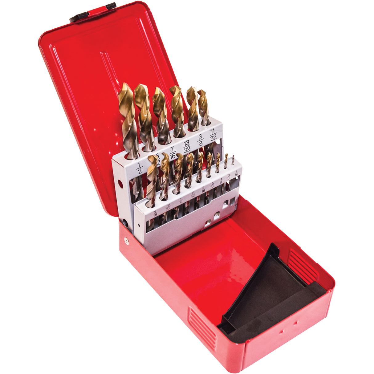 Jobber Drill Set, 15 Pieces, High Speed Steel