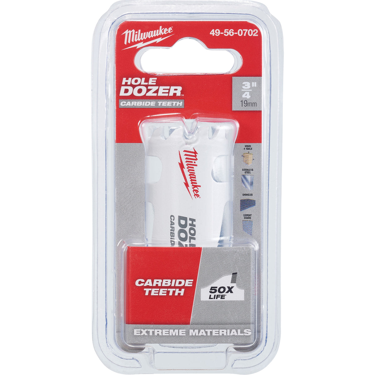 Hole Dozer™ Carbide Hole Saw, 3/4", 1-5/8" Depth of Cut, Carbide