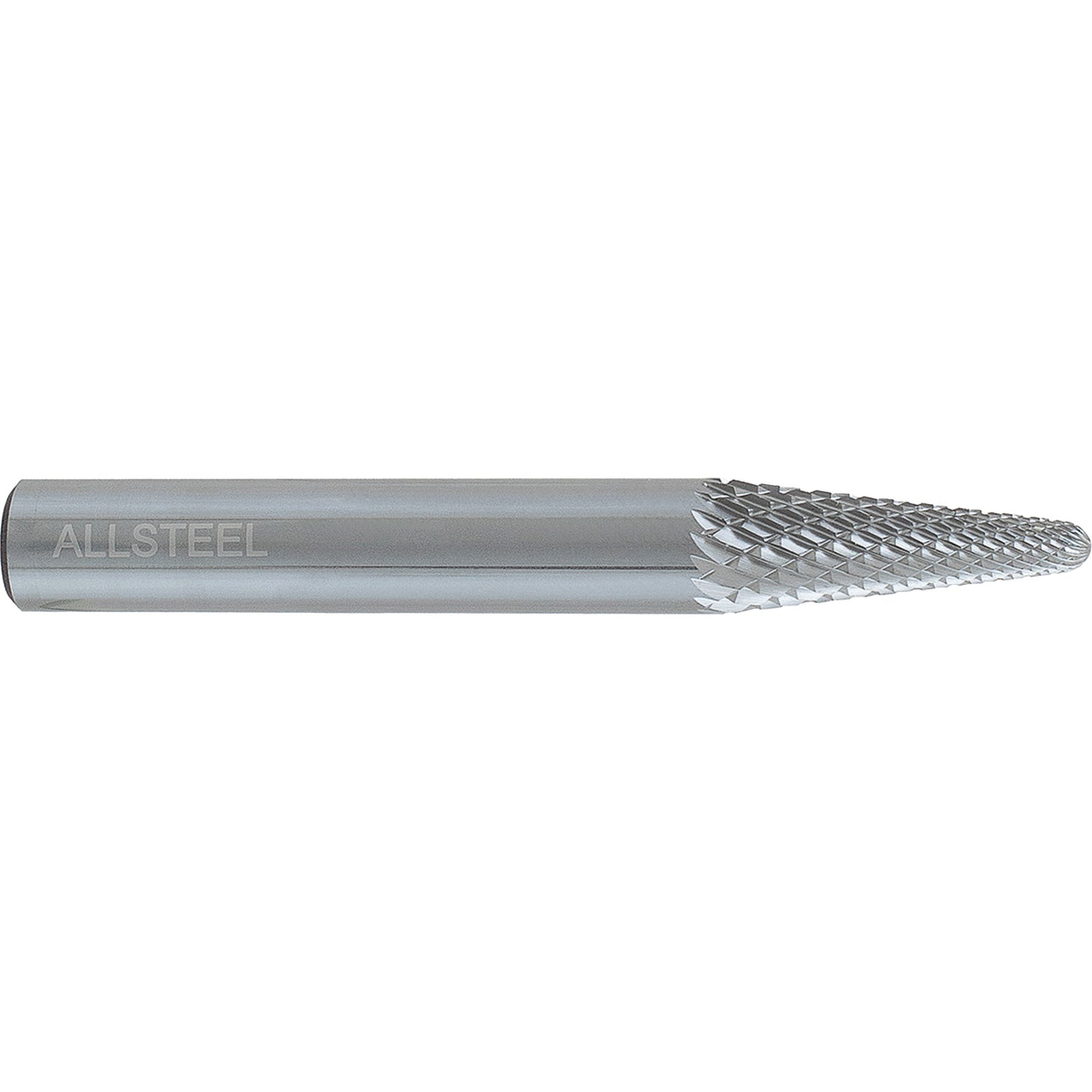AllSteel™ Cone Shape Carbide Burr, SL-4, 1/2" Dia., 1/4" Shank, 1-1/8" Depth of Cut