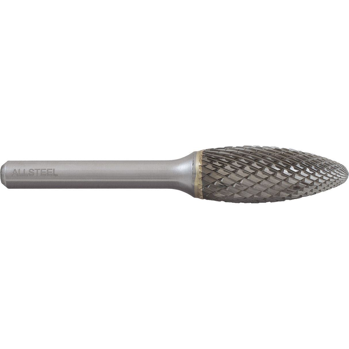 AllSteel™ Flame Shape Carbide Burr, SH-5, 1/2" Dia., 1/4" Shank, 1-1/4" Depth of Cut