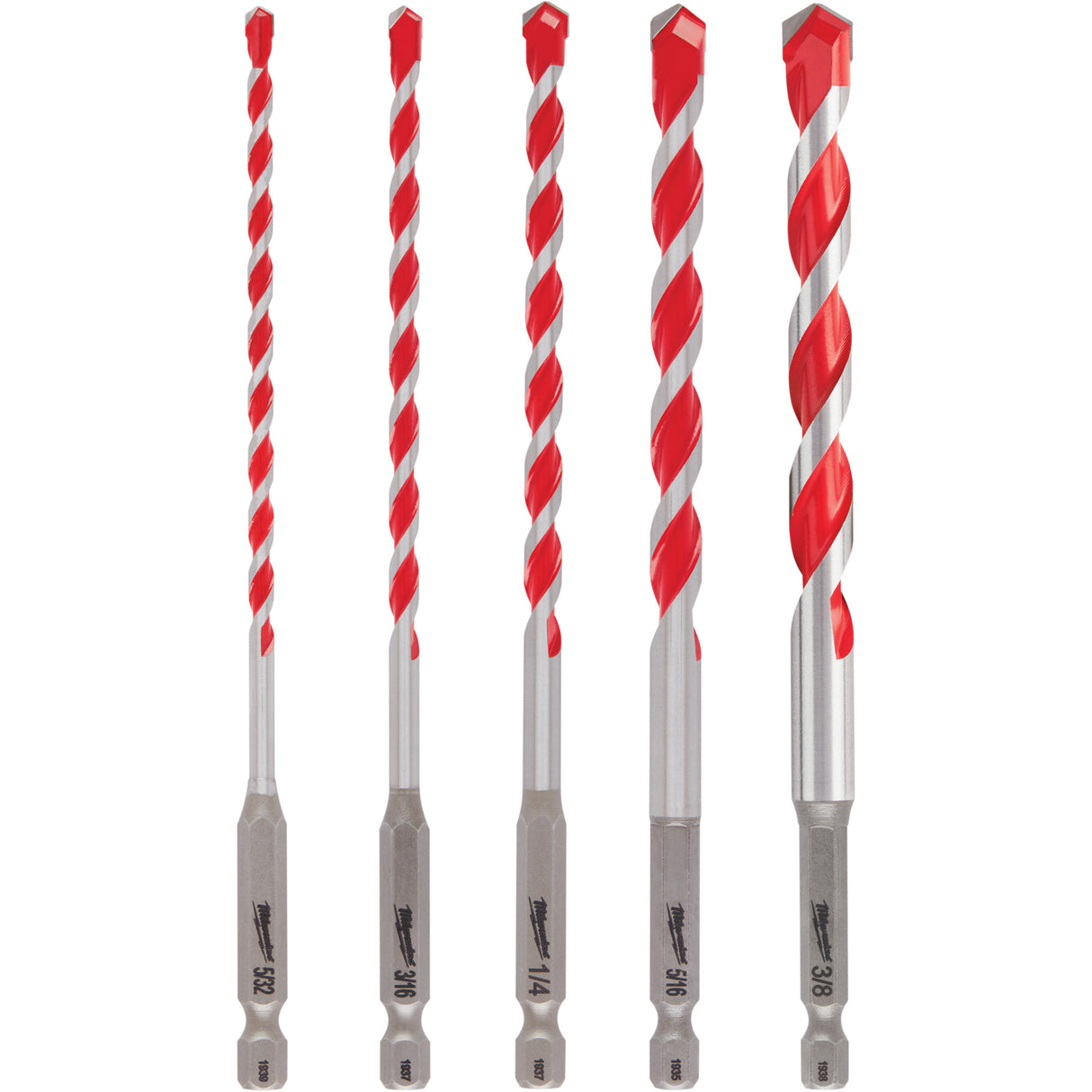 Shockwave™ Hammer Drill Bit Set, 5 Pieces, Carbide