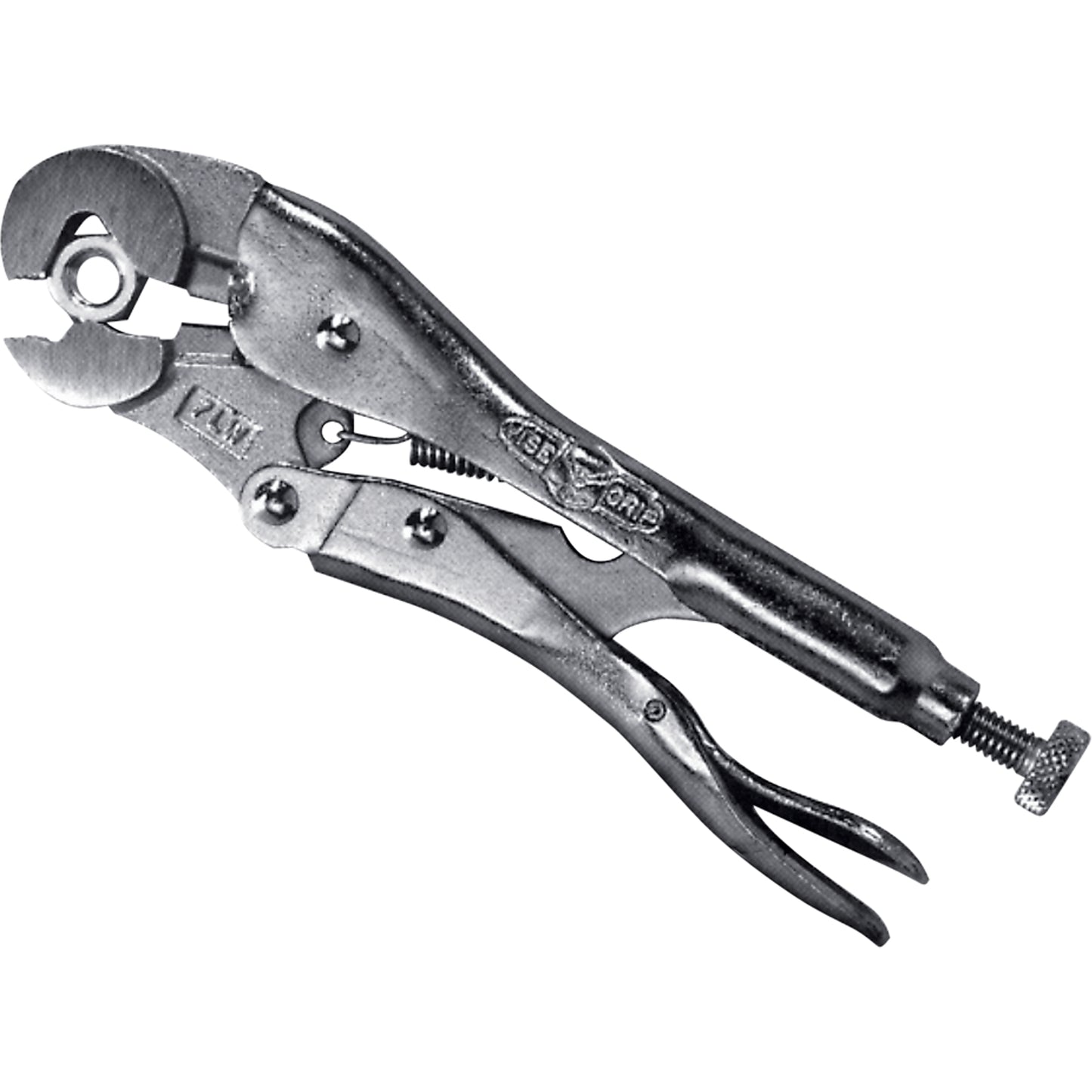 Vise-Grip® Locking Wrench Pliers with Wire Cutter, 4" Length, Curved Jaw
