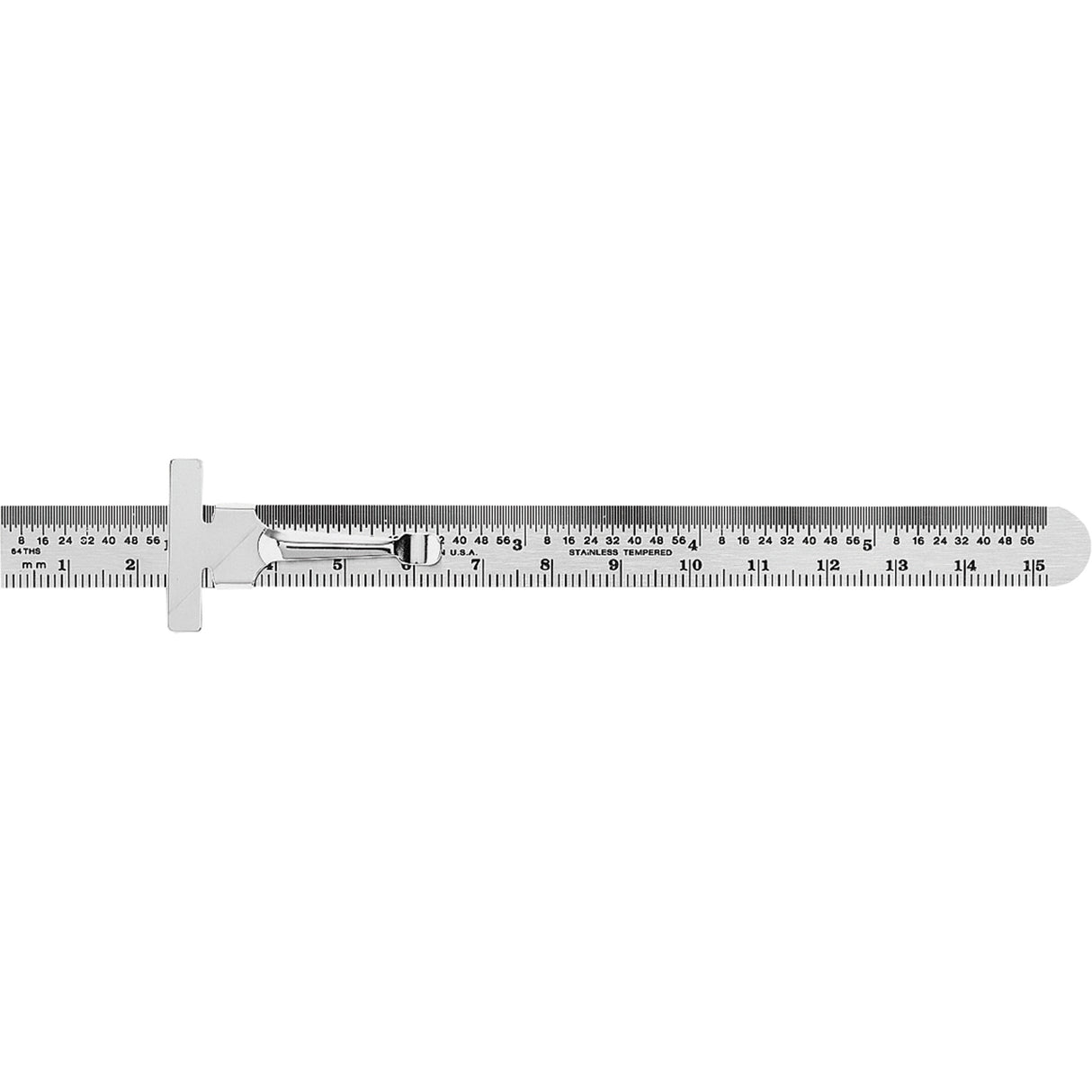 Economy Precision Flexible Ruler, 6" L, Steel