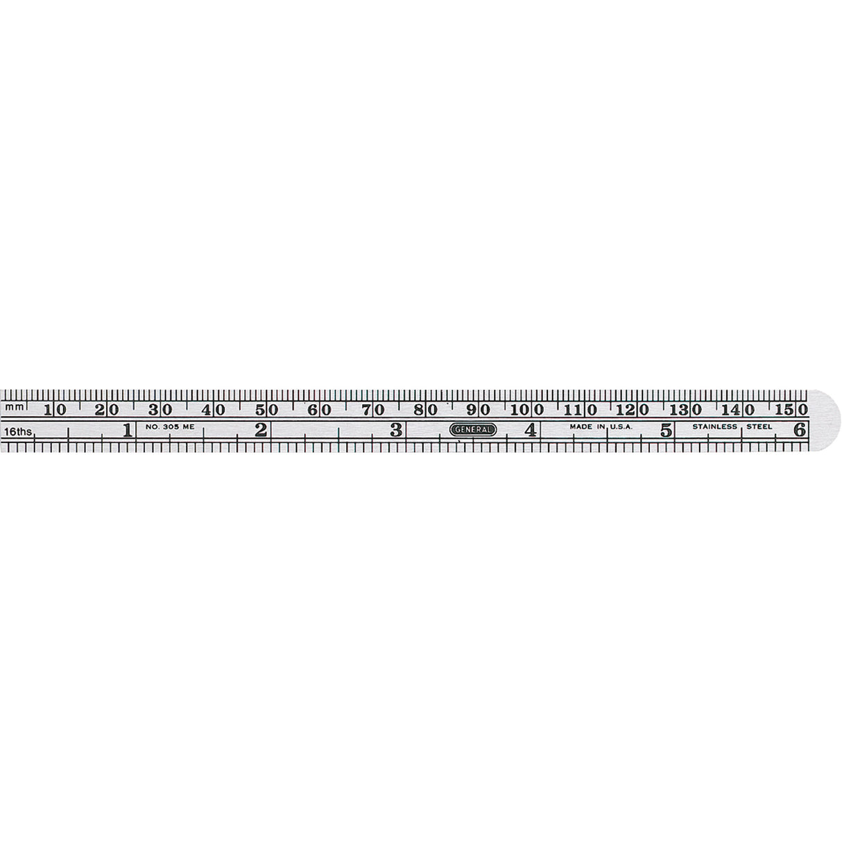 Economy Precision Flexible Ruler, 6-1/2" L, Steel