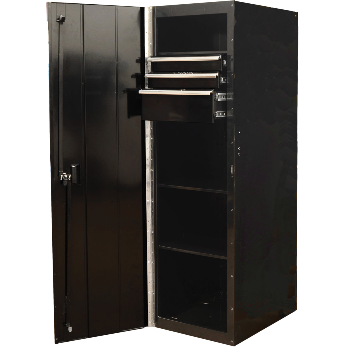 RX Series Side Cabinet, 3 Drawers, 19" W x 25" D x 61" H, Black