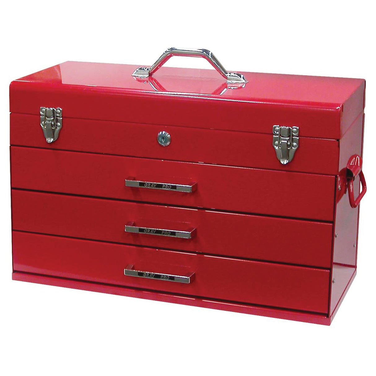 Tool Box, 9-3/5" D x 21-3/10" W x 14-1/2" H, Red