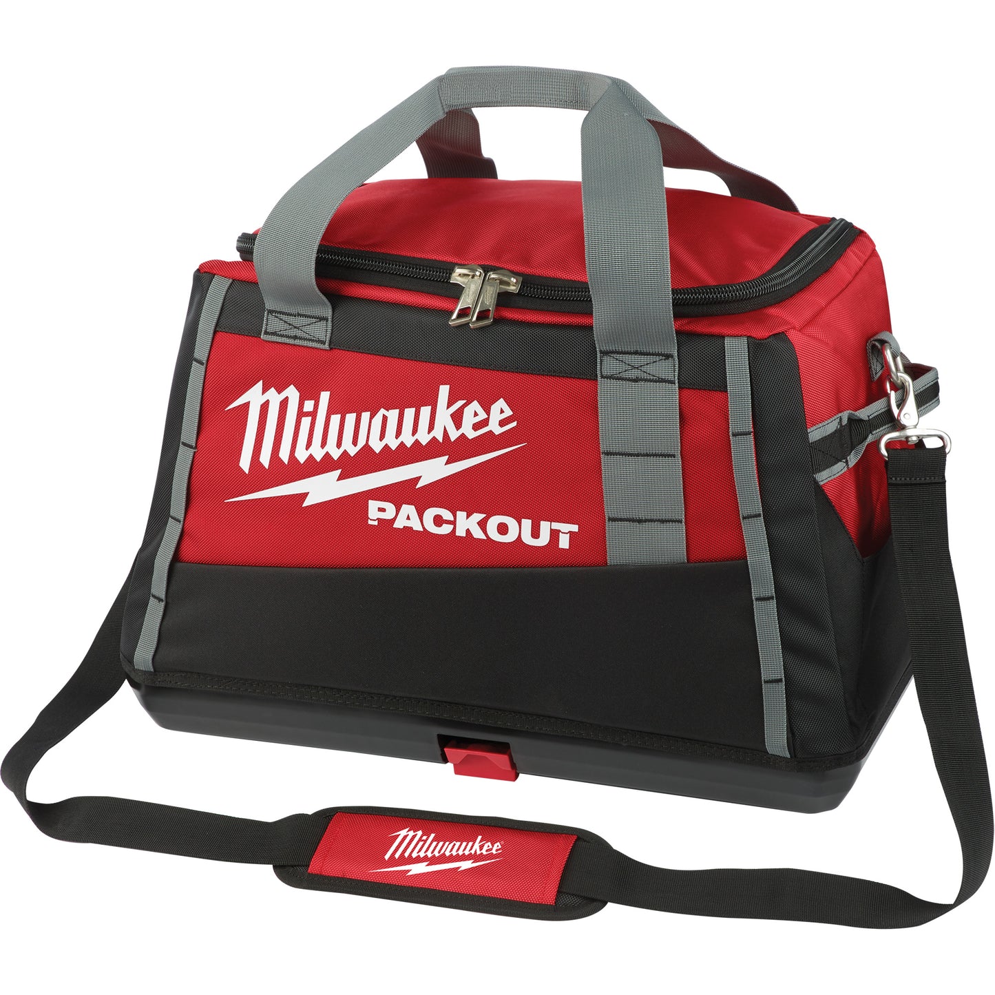 Packout™ Tool Bag, Ballistic Nylon, 8 Pockets, Black/Red
