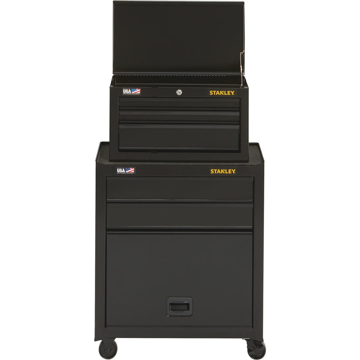 100 Series Tool Chest & Cabinet, 5 Drawers, 26-1/2" W x 14" D x 43-1/2" H, Black