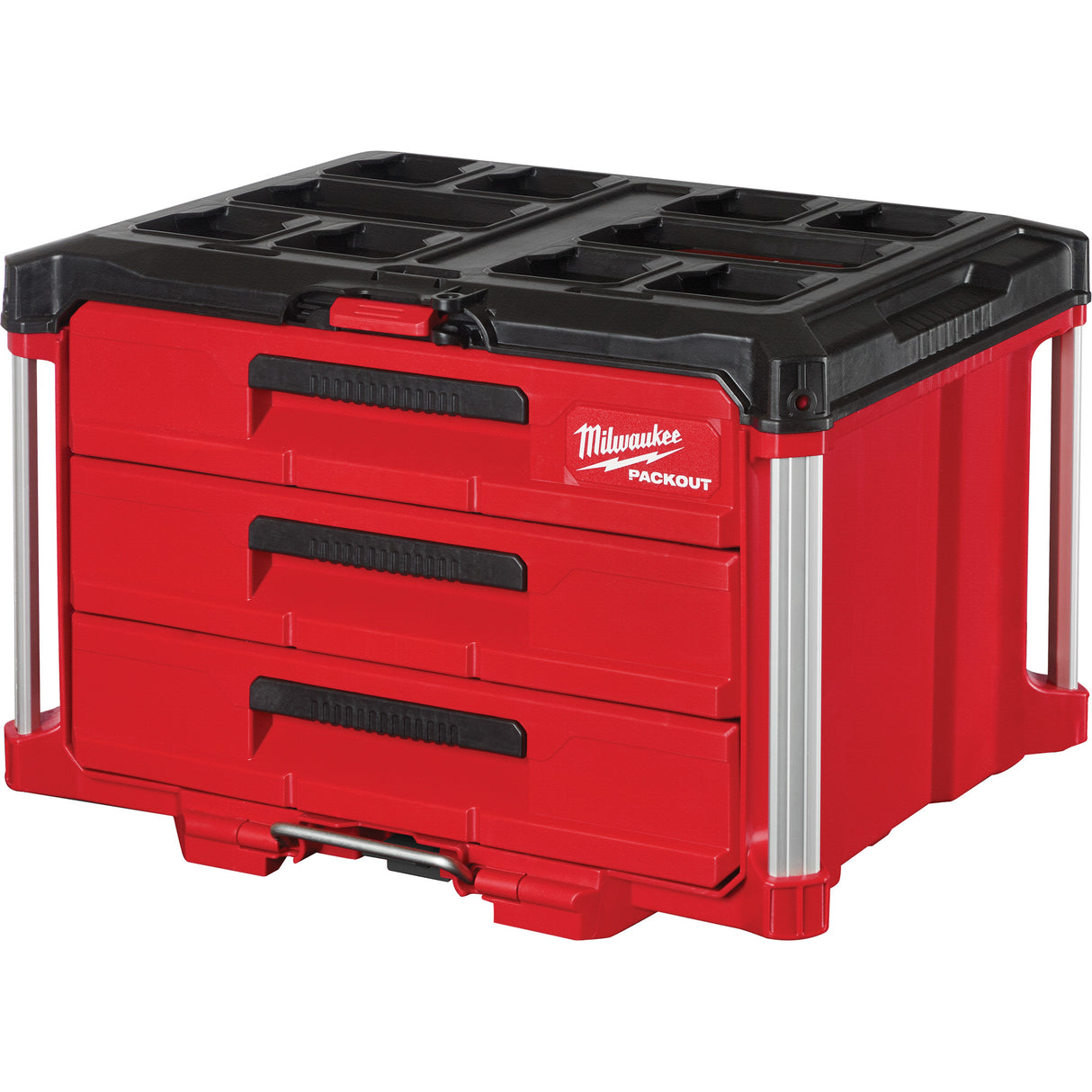 Packout™ 3-Drawer Tool Box, 16-1/3" x 14-1/3" x 22-1/5", Black/Red