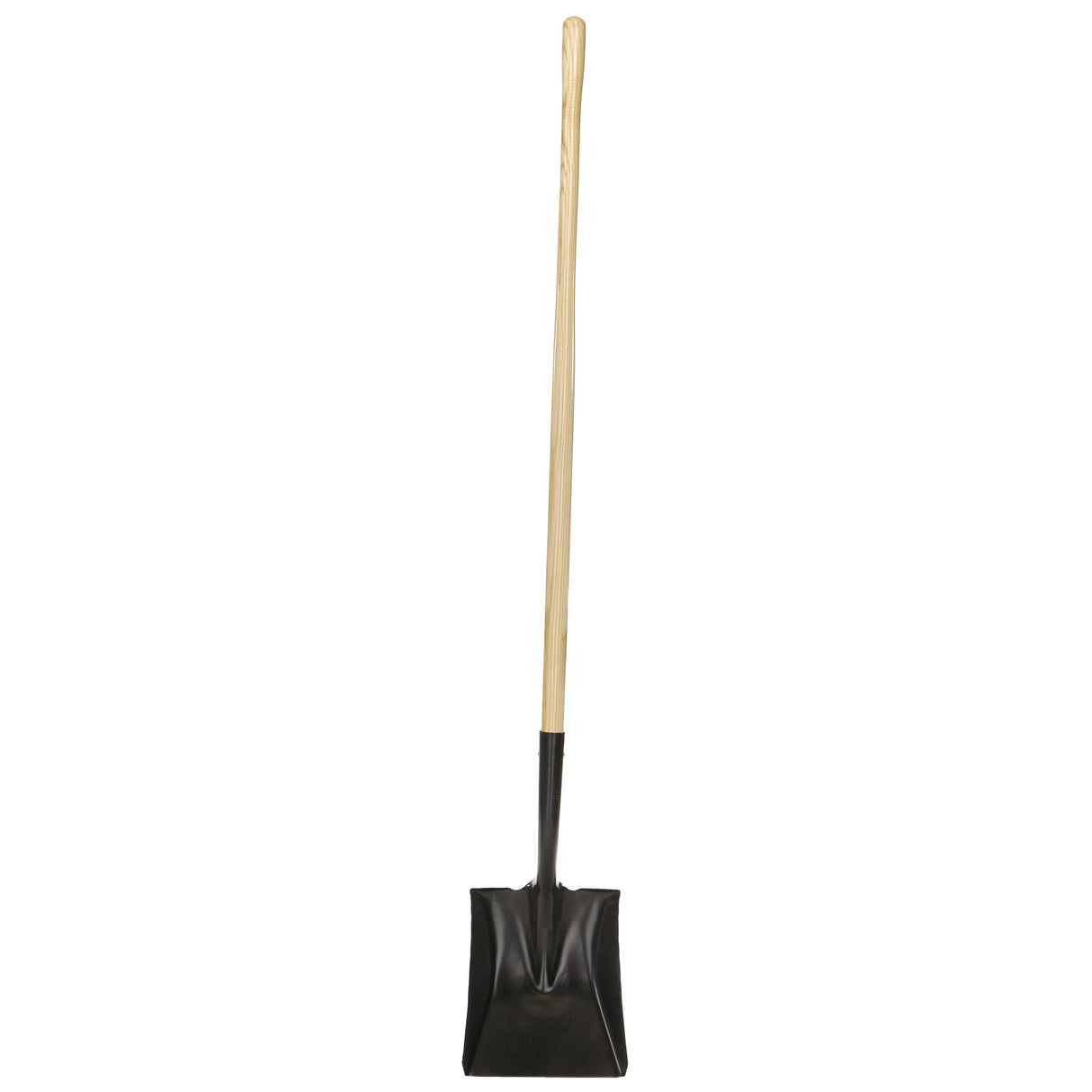 Square-Point Shovel, Wood, Tempered Steel Blade, Straight Handle, 49-1/2" Long