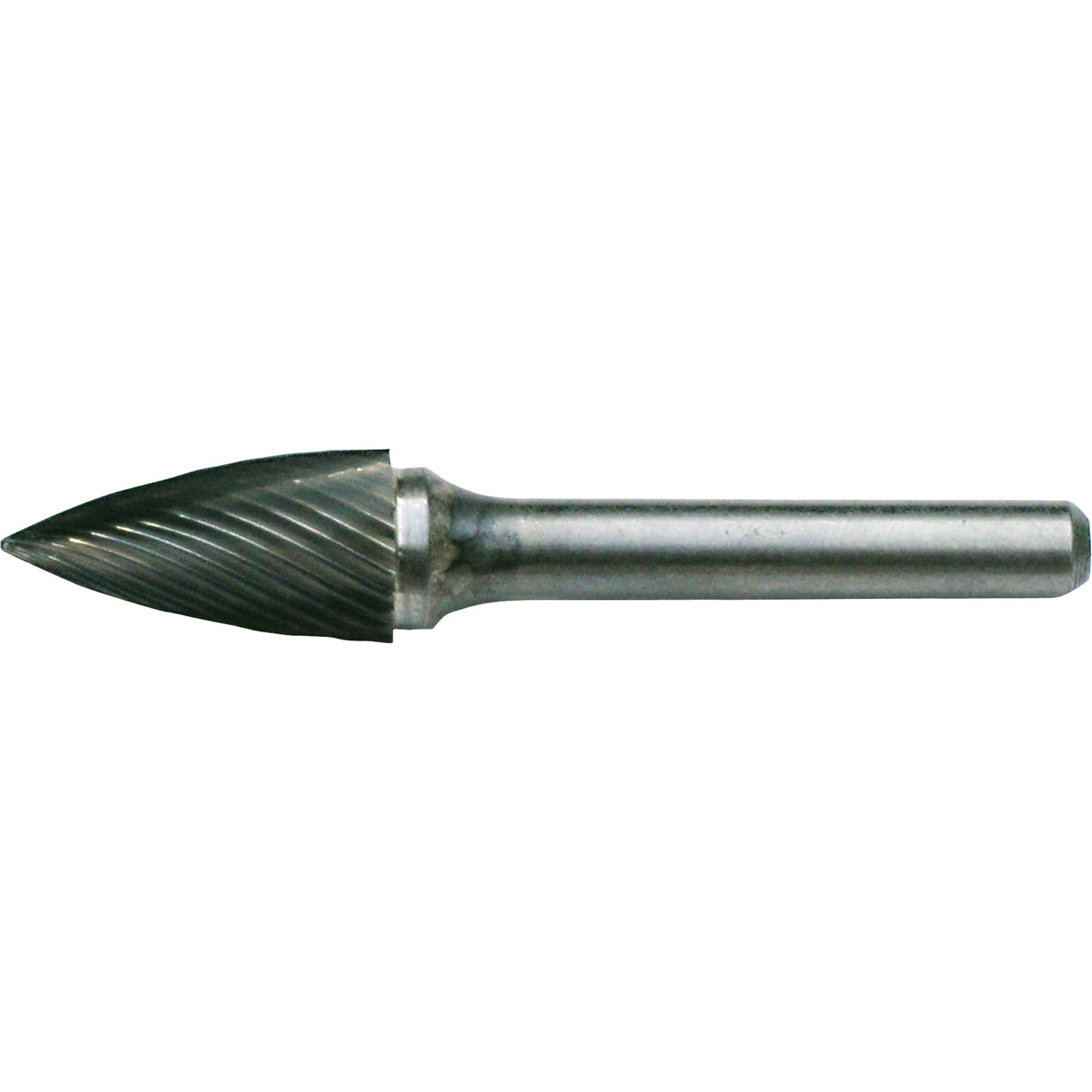 Solid Carbide Burrs - Tree Shape Pointed End, SG-5, 1/2" Dia., 1/4" Shank, 1" Depth of Cut