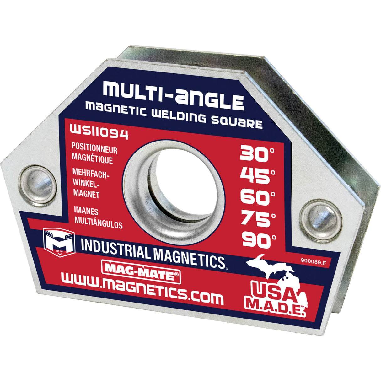 Magnetic Welding Squares, 4-3/8" L x 3/4" W x 3" H, 55 lbs.