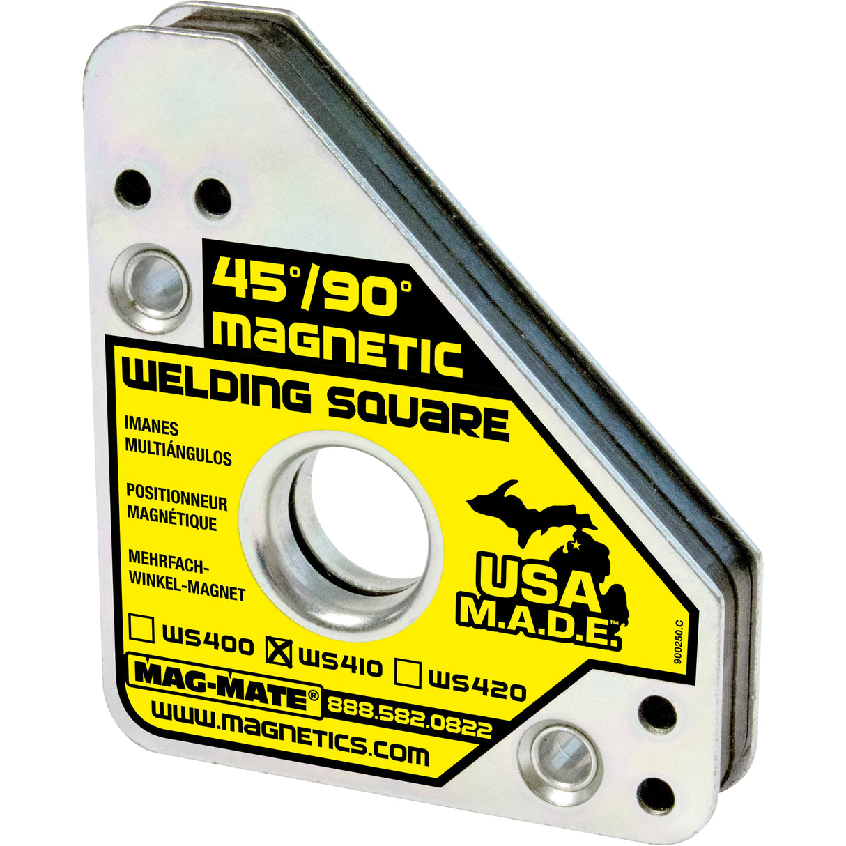 Magnetic Welding Squares, 3-3/4" L x 3/4" W x 4-3/8" H, 75 lbs.