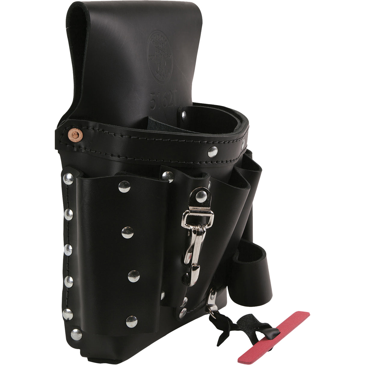 Extra-Capacity Tool Pouches, Multiple Tool Holder, Leather, 8 Pockets