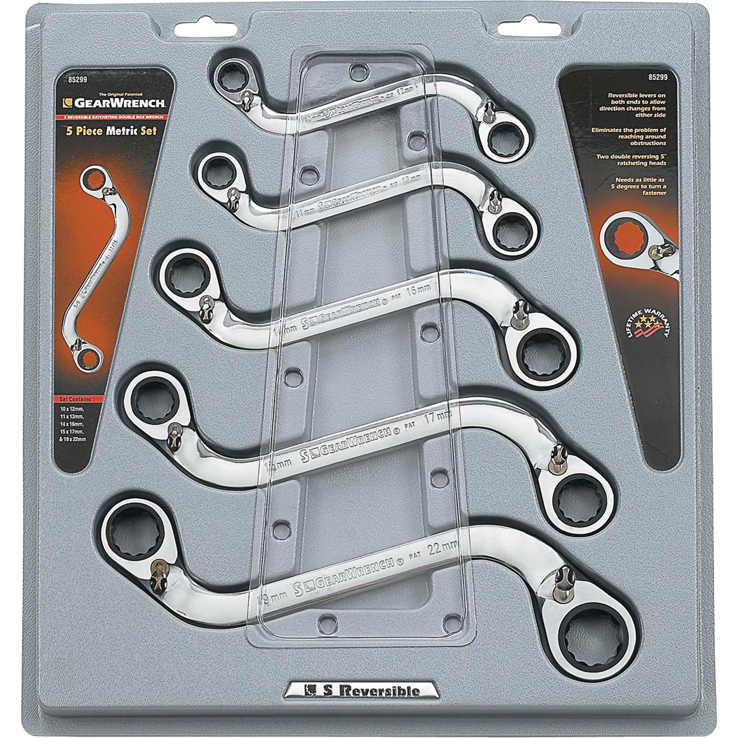 "S" Reversible Wrench Set - 5 Pieces