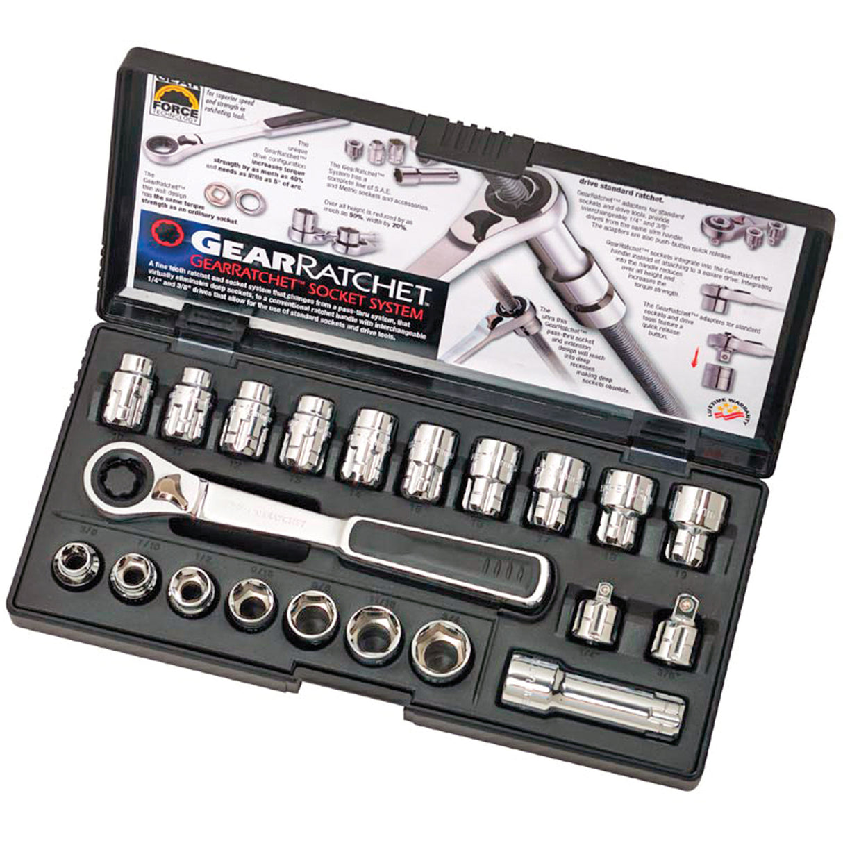 Gear Ratchet™ Vortex™ Pass-Through Socket System, 21 Pcs
