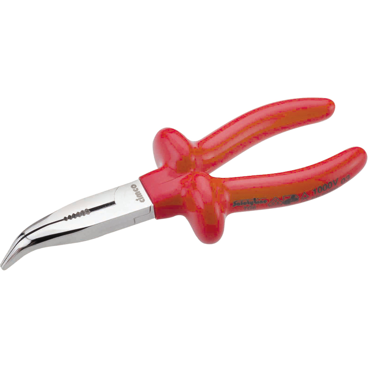 Snipe Nose Pliers With Bent Jaws, 1000V