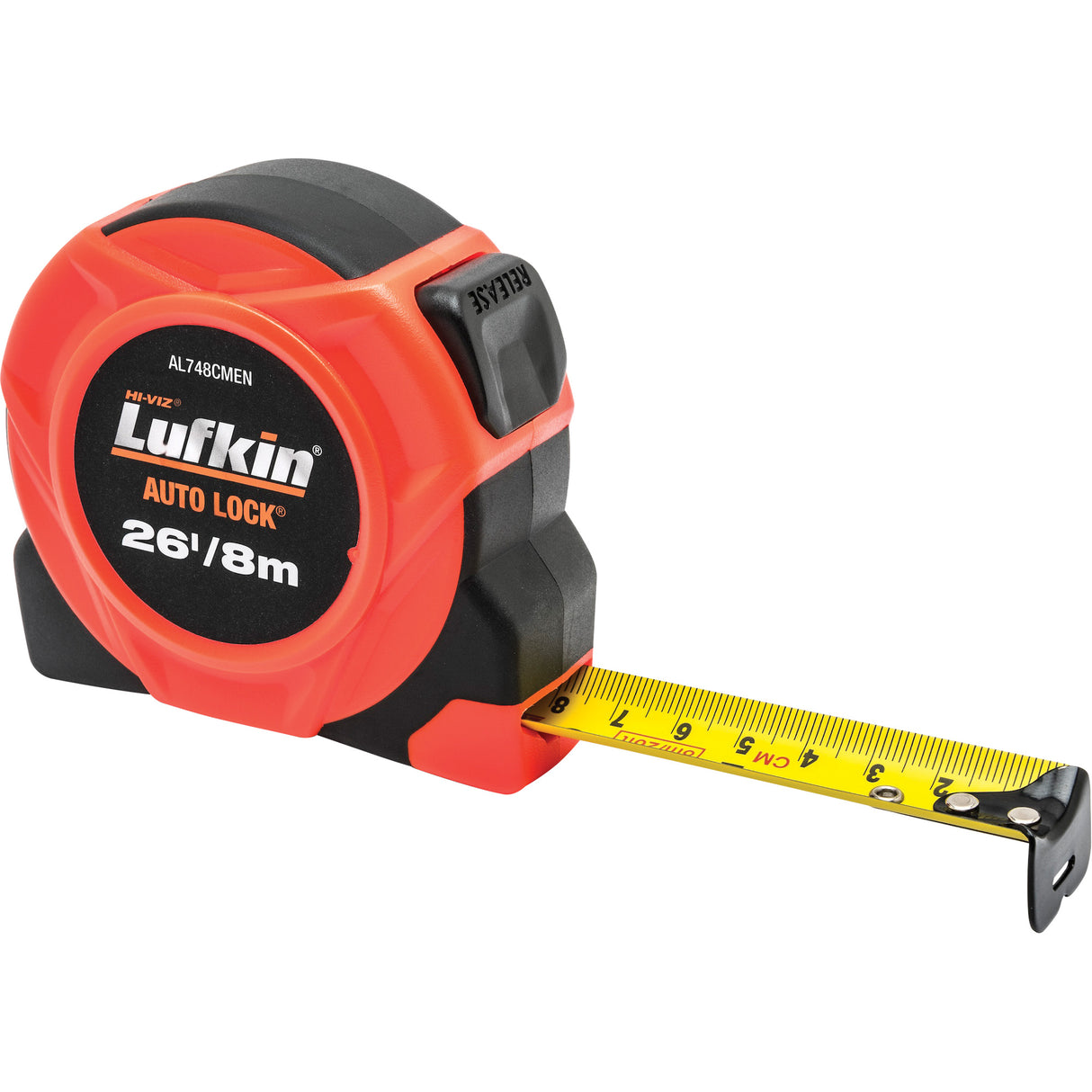 Autolock Measuring Tapes, 1" x 26'/8 m, in/cm Graduations