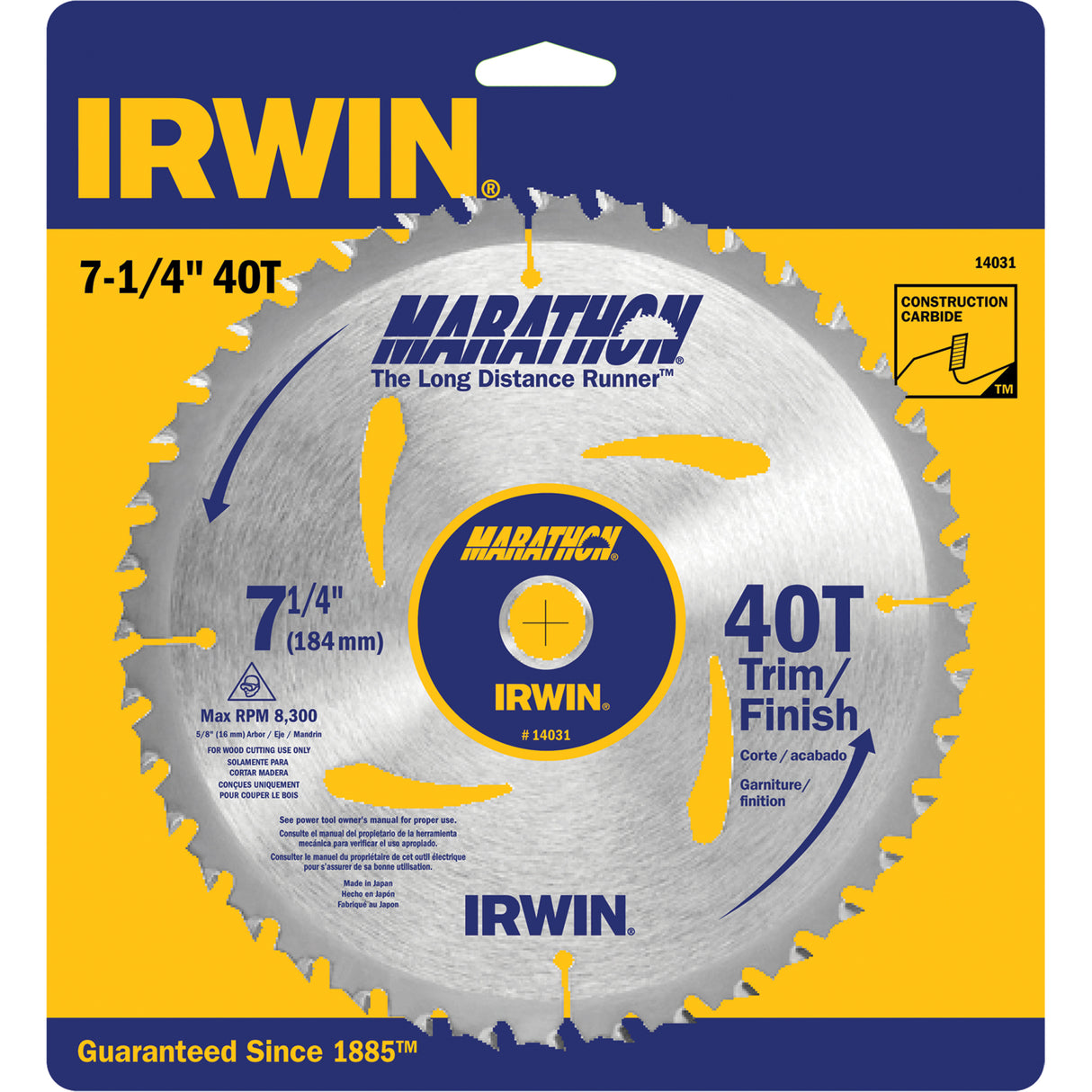 Contractor Saw Blades - Marathon® Saw Blades, 7-1/4", 40 Teeth, Wood Use