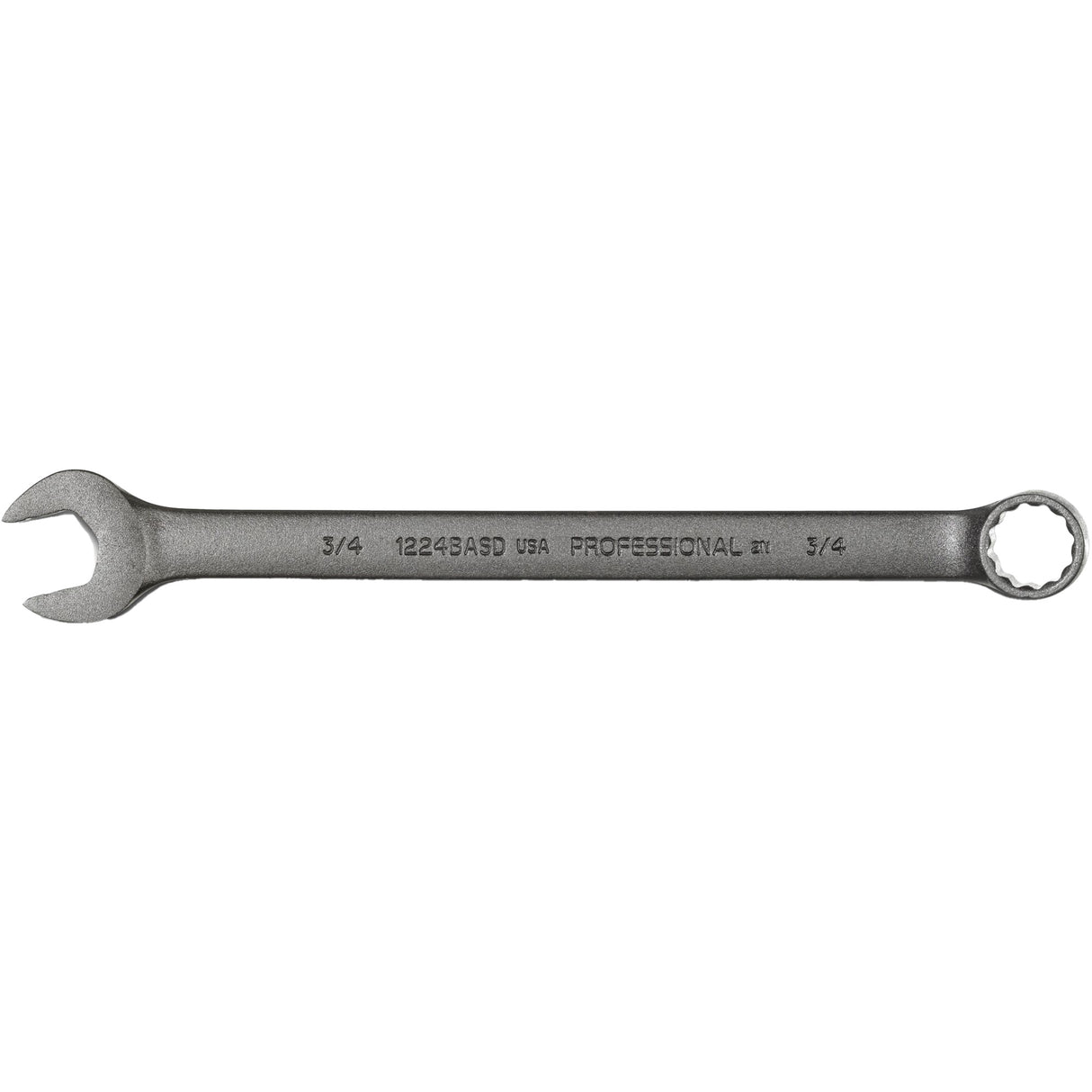Combination Wrench, 12 Point, 3/4", Black Oxide Finish