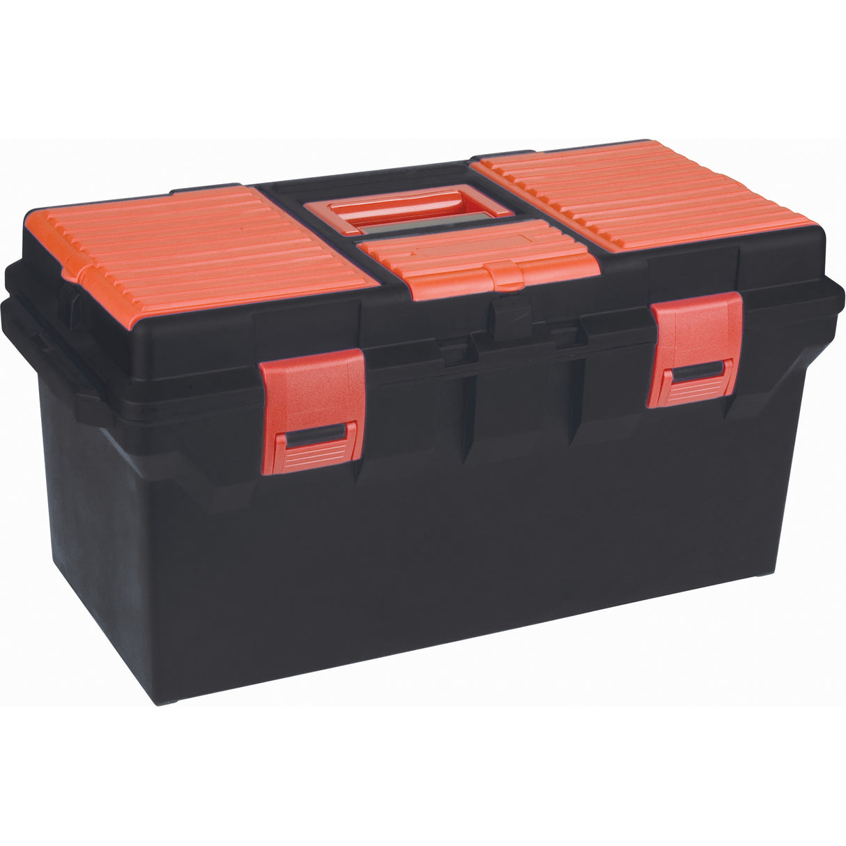 Plastic Tool Box, 22" W x 11" D x 10-1/2" H, Black