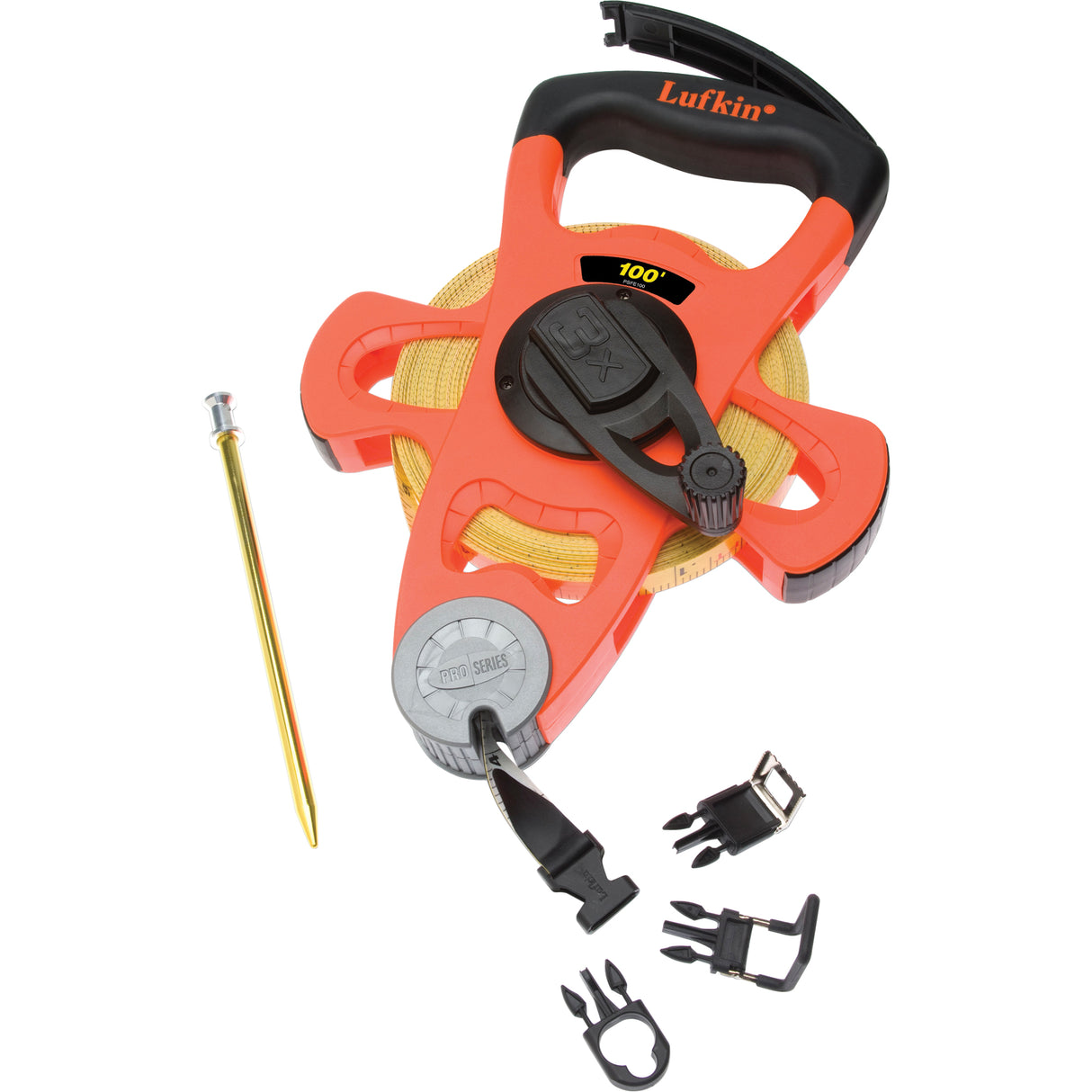 Extra-Wide Fibreglass Long Measuring Tapes, 3/4" x 100', in/ft. & decimal ft. Graduations