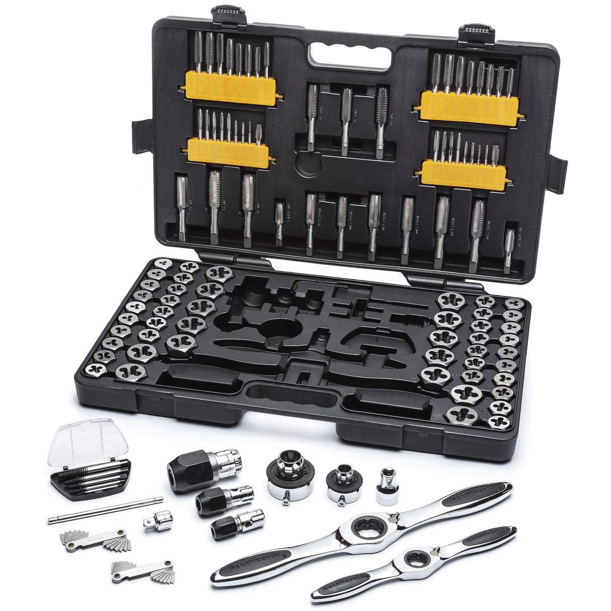 SAE/Metric Ratcheting Tap & Die Set, 114 Pieces