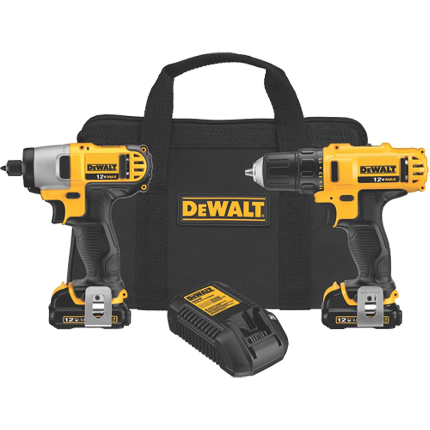 Max* Drill/Driver & Impact Driver Kit, Lithium-Ion, 12 V