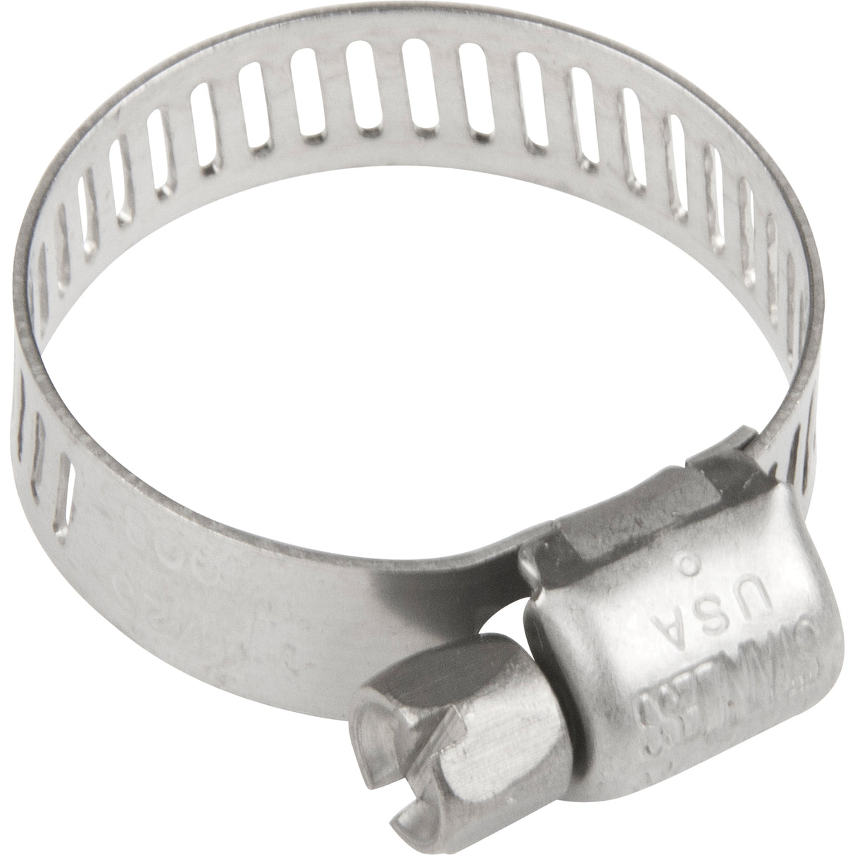 Hose Clamps - Stainless Steel Band & Screw, Min Dia. 0.316, Max Dia. 7/8"
