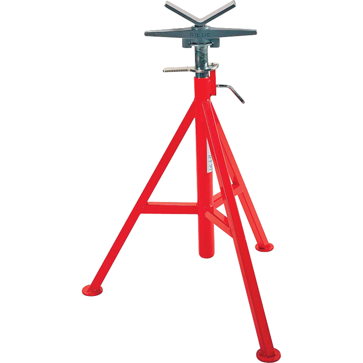 V Head High Pipe Stand #VJ-99, 71-132 cm Height Adjustment, 12" Max. Pipe Capacity, 2500 lbs. Max. Weight Capacity