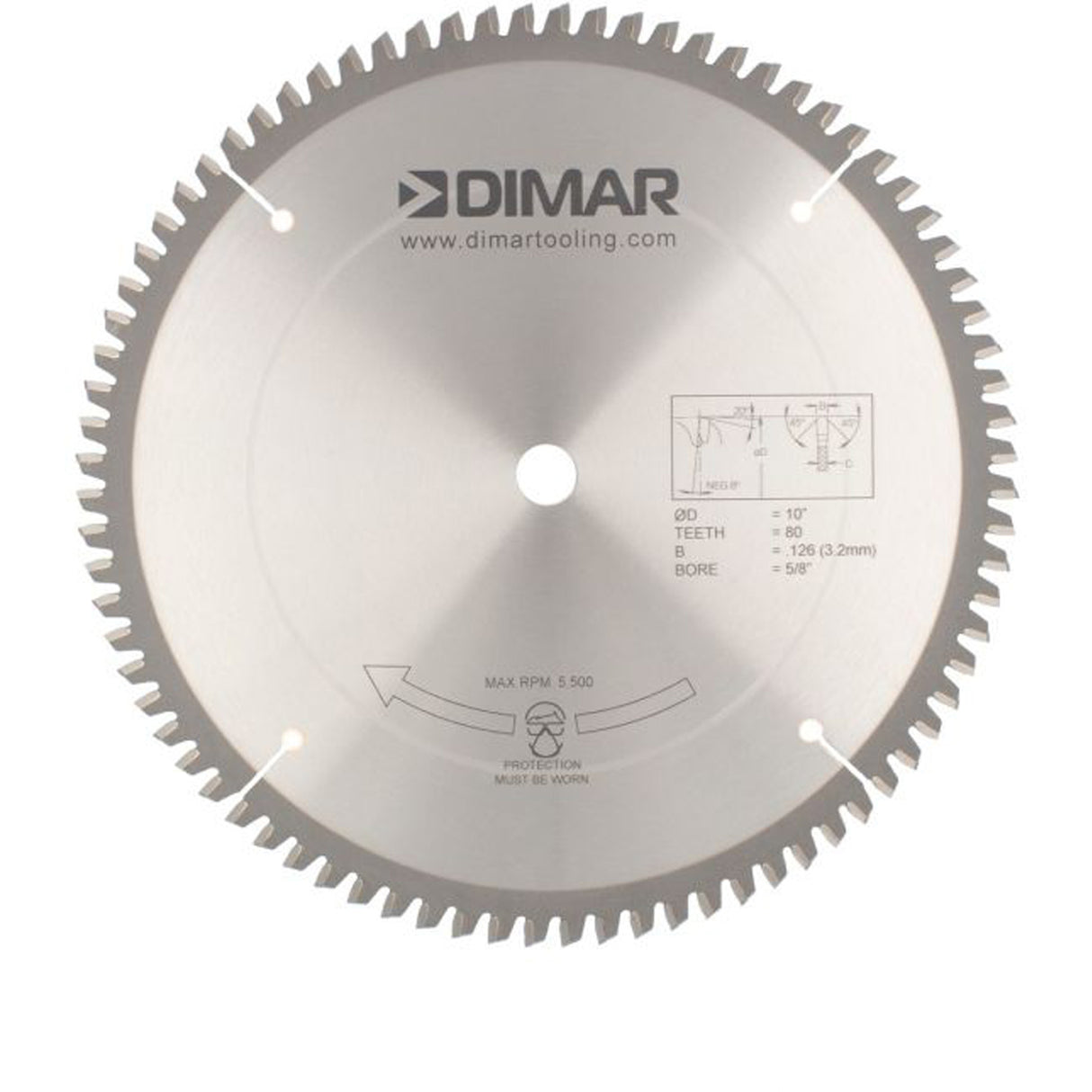 Contractor Saw Blades, 10", 80 Teeth, Non-Ferrous Use
