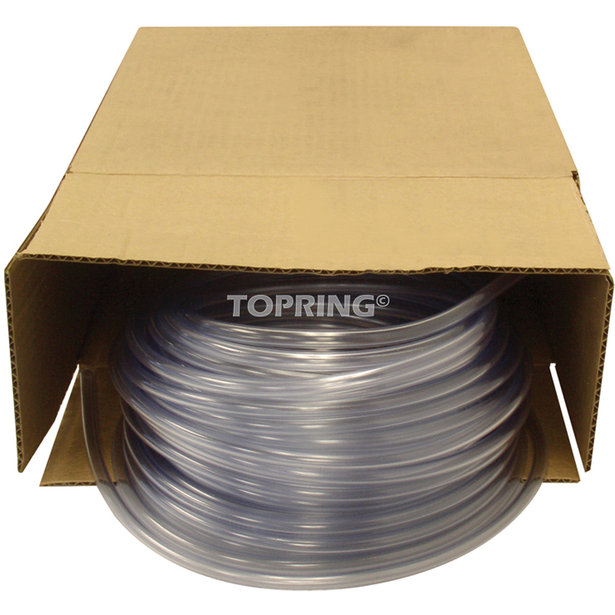 Tubing, Air/Water, 0.625" OD x 100' L, PVC, Clear, 30 PSI @ 20°C