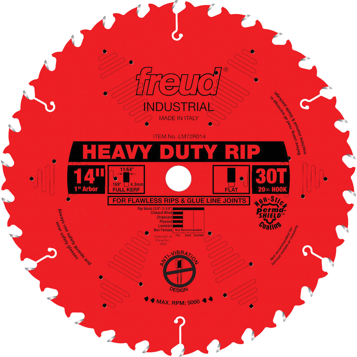 TCS Industrial Saw Blade - Ripping, 14", 30 Teeth, Wood Use