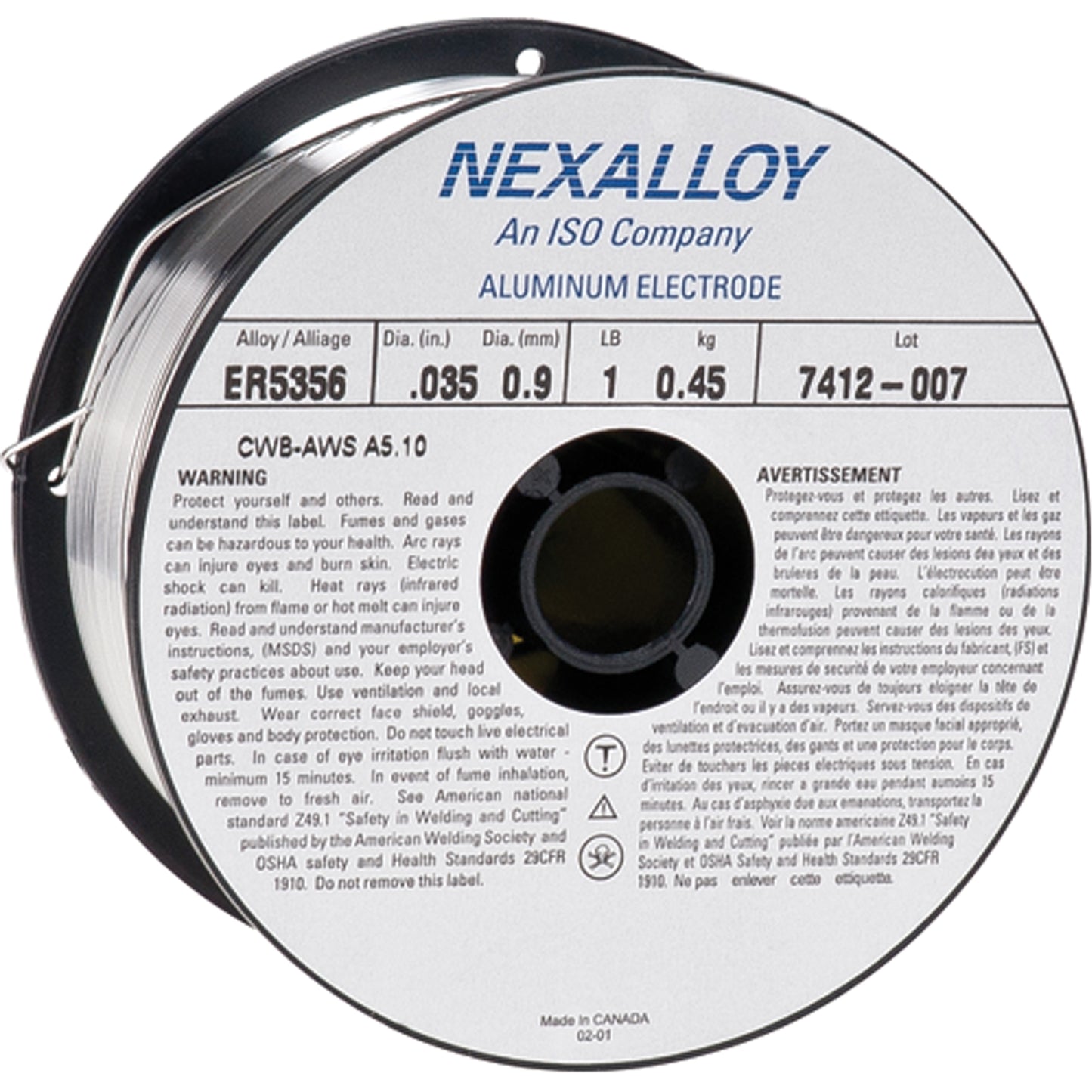 5356 Welding Wire, Aluminum, 3/64" Diameter
