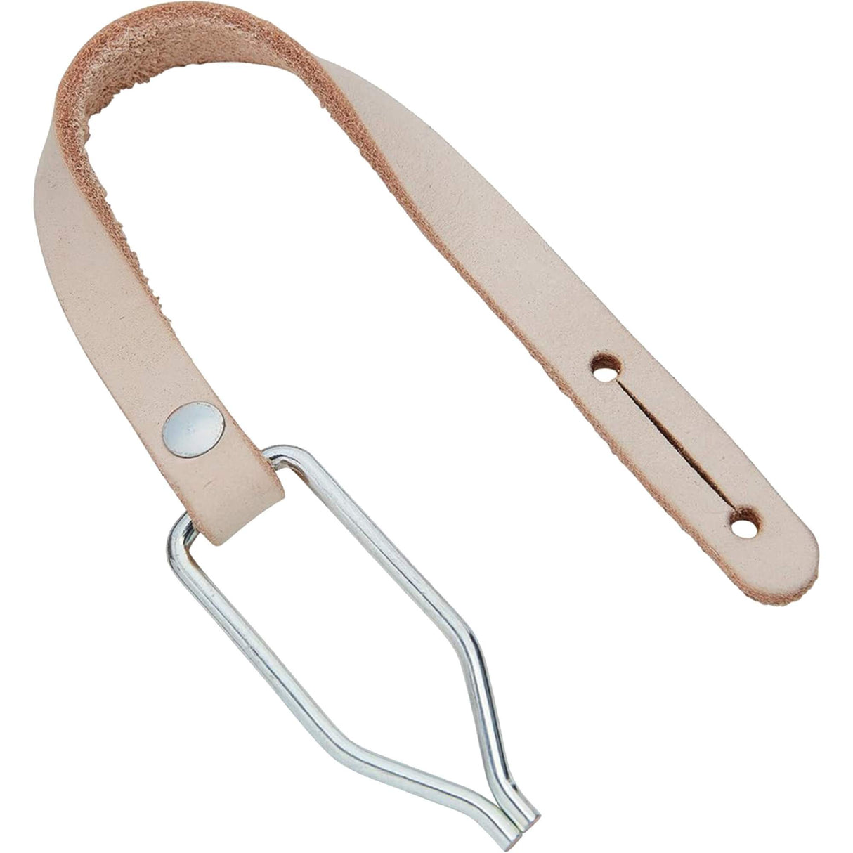 Handline with Thong Clip, Leather, Beige