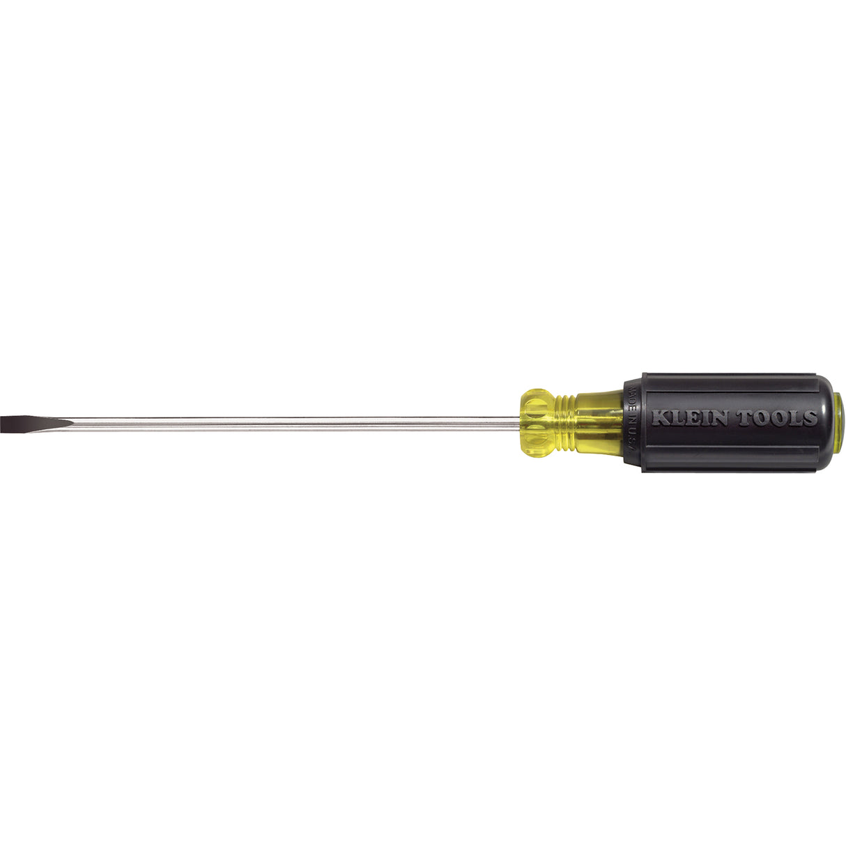 Slot Cabinet Tip Screwdriver, 3/16" Tip, Round, 9-3/4" L, Cushion Grip Handle