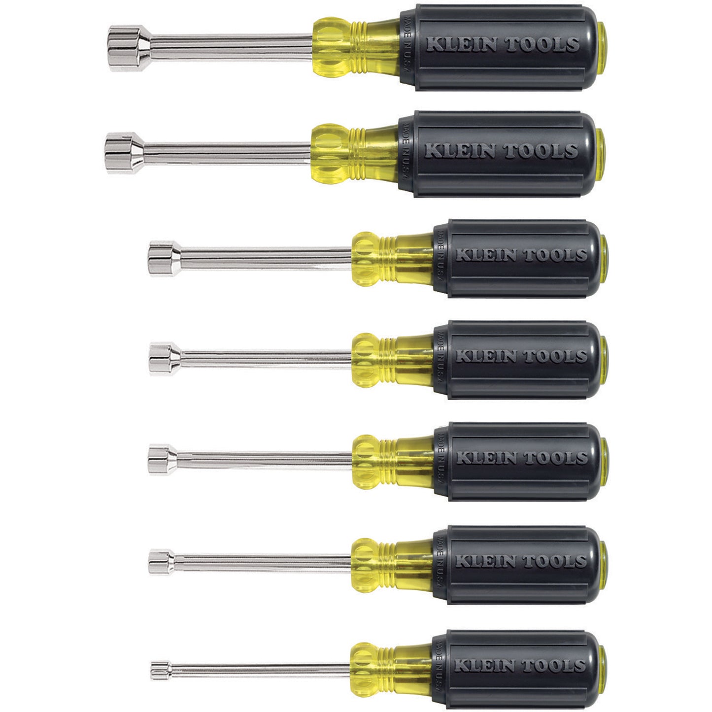 Cushion-Grip Nut Driver Set with 3" Shafts, 7, Non Magnetic, Imperial