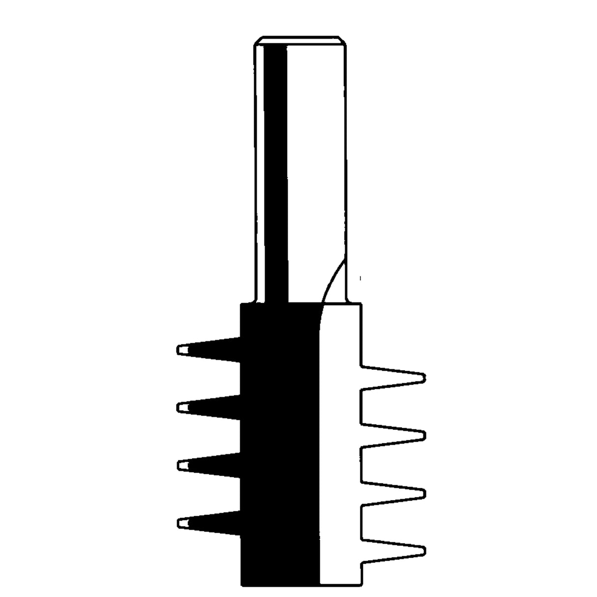 Freud Router Bit - Finger Joint Bit, 1-3/8" Dia., 1/2" Shank