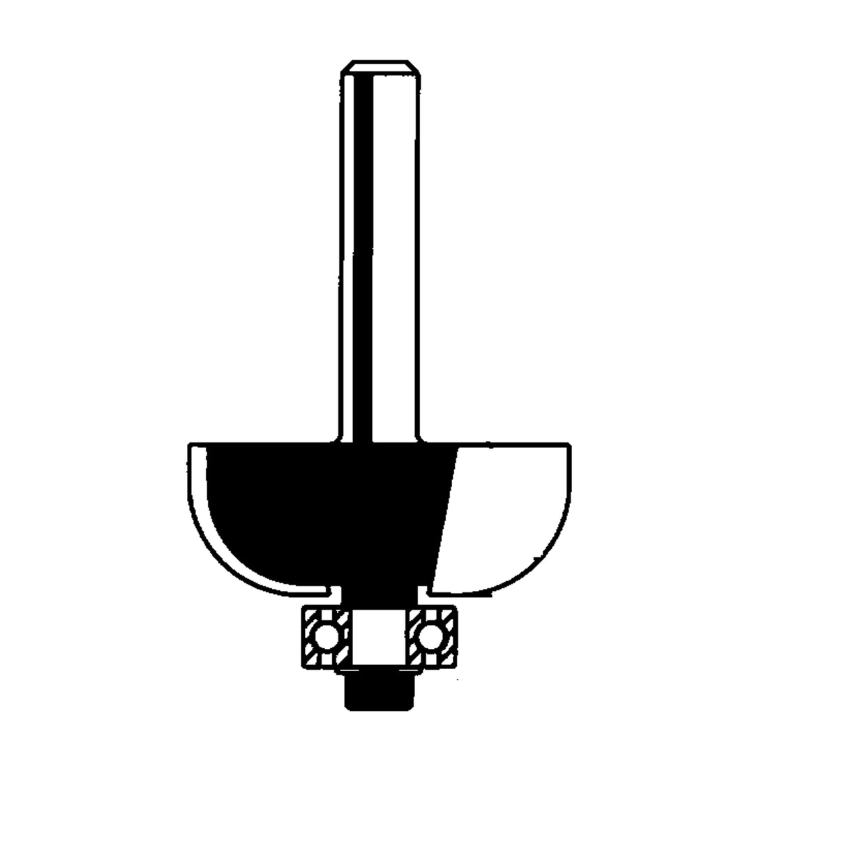 Freud Router Bit - Cove Bit, 1/2" Dia., 1/4" Shank