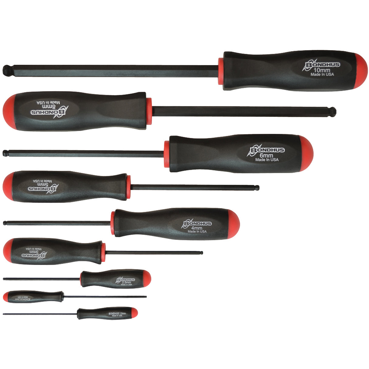 Ball Driver Screwdriver Sets - Metric, 9 Pcs.