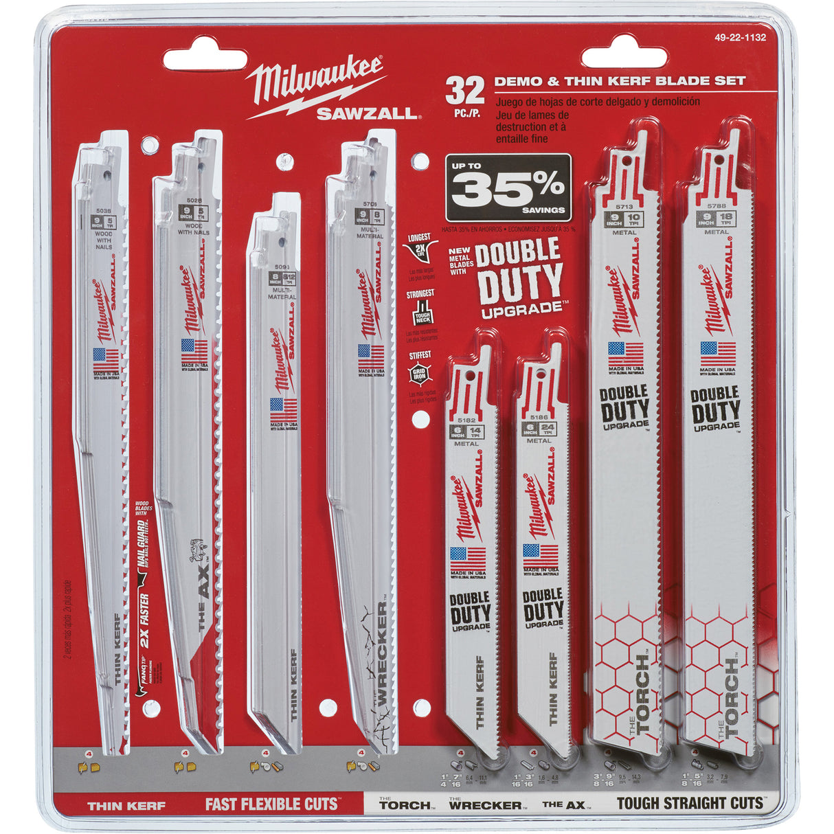 Sawzall® Demo and Thin Kerf Blade Set