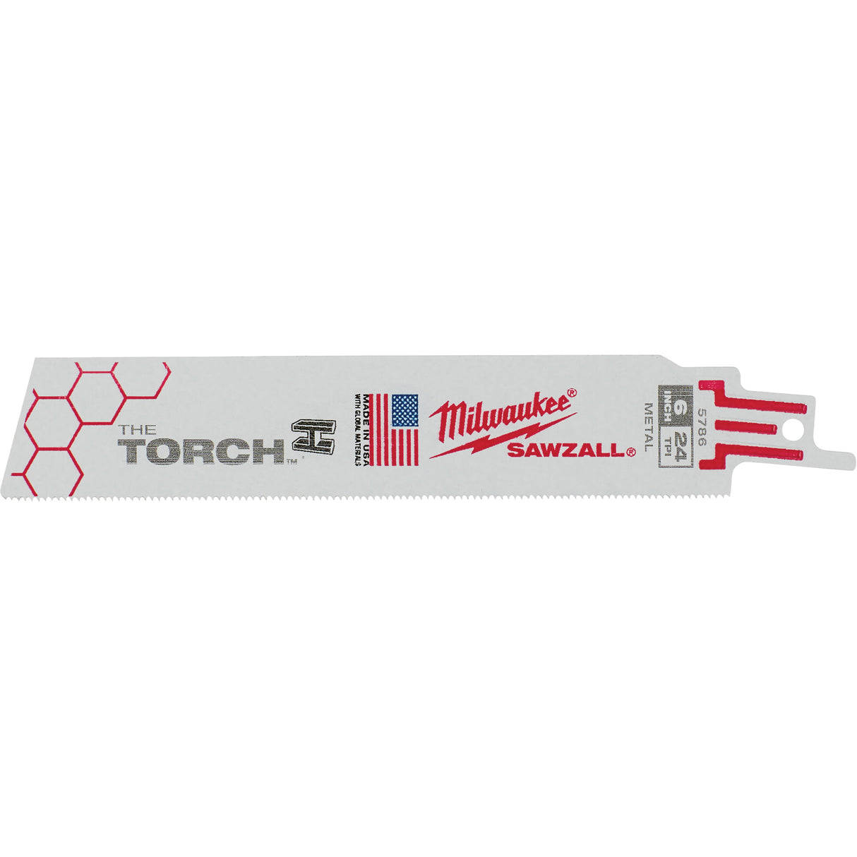 The Torch™ Sawzall® Blade, Bi-Metal, 24 TPI, 6" L x 1" W