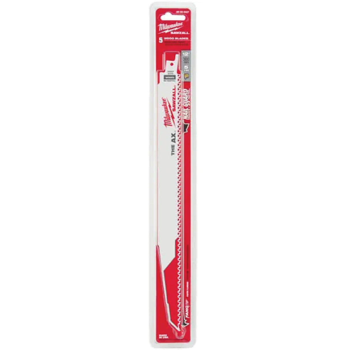 The Ax™ Sawzall® Blade, Bi-Metal, 5 TPI, 6" L x 1" W