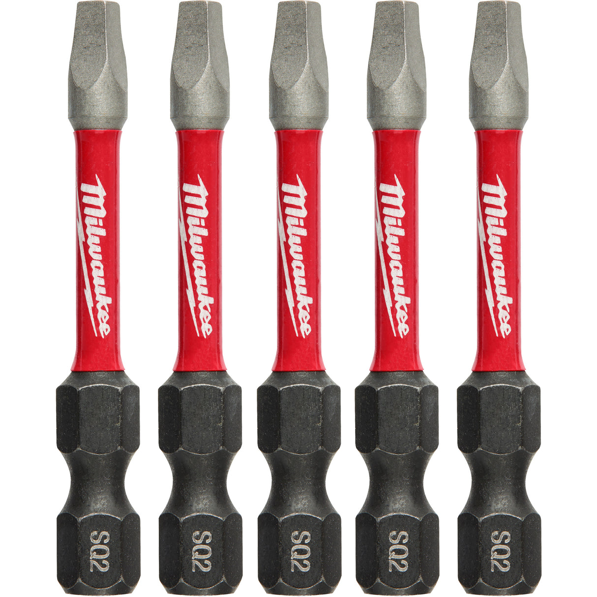 Shockwave™ Impact Power Bits, Square, #2 Tip, 1/4" Drive Size, 2" Length