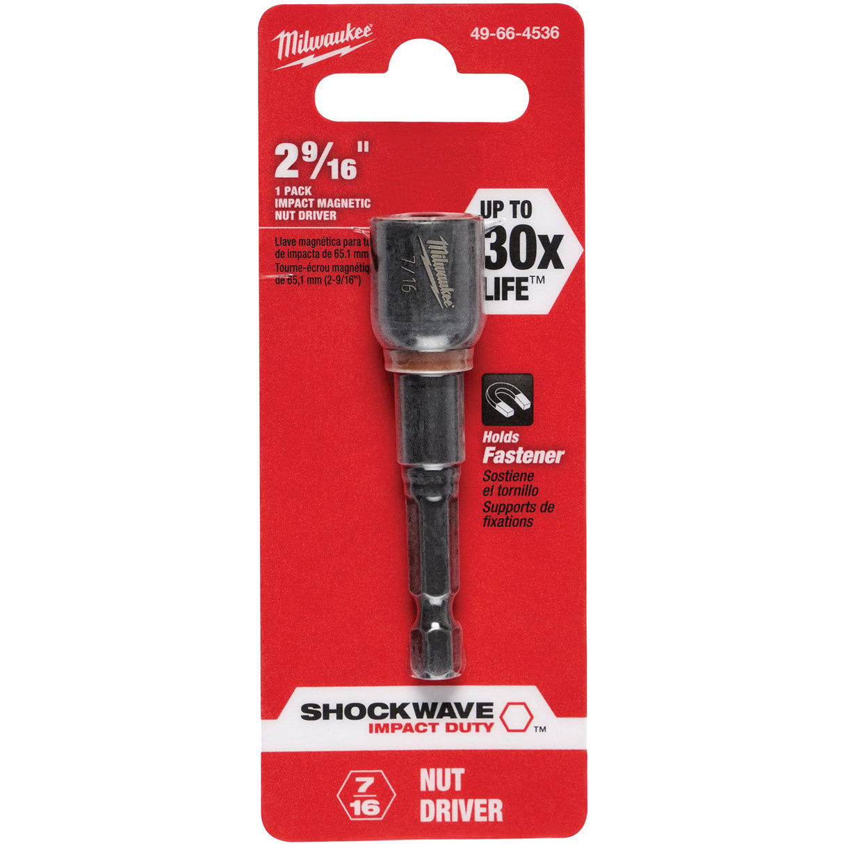 Shockwave™ Impact Duty™ Magnetic Nut Driver, 1/2" Drive Size, 2-9/16" Length