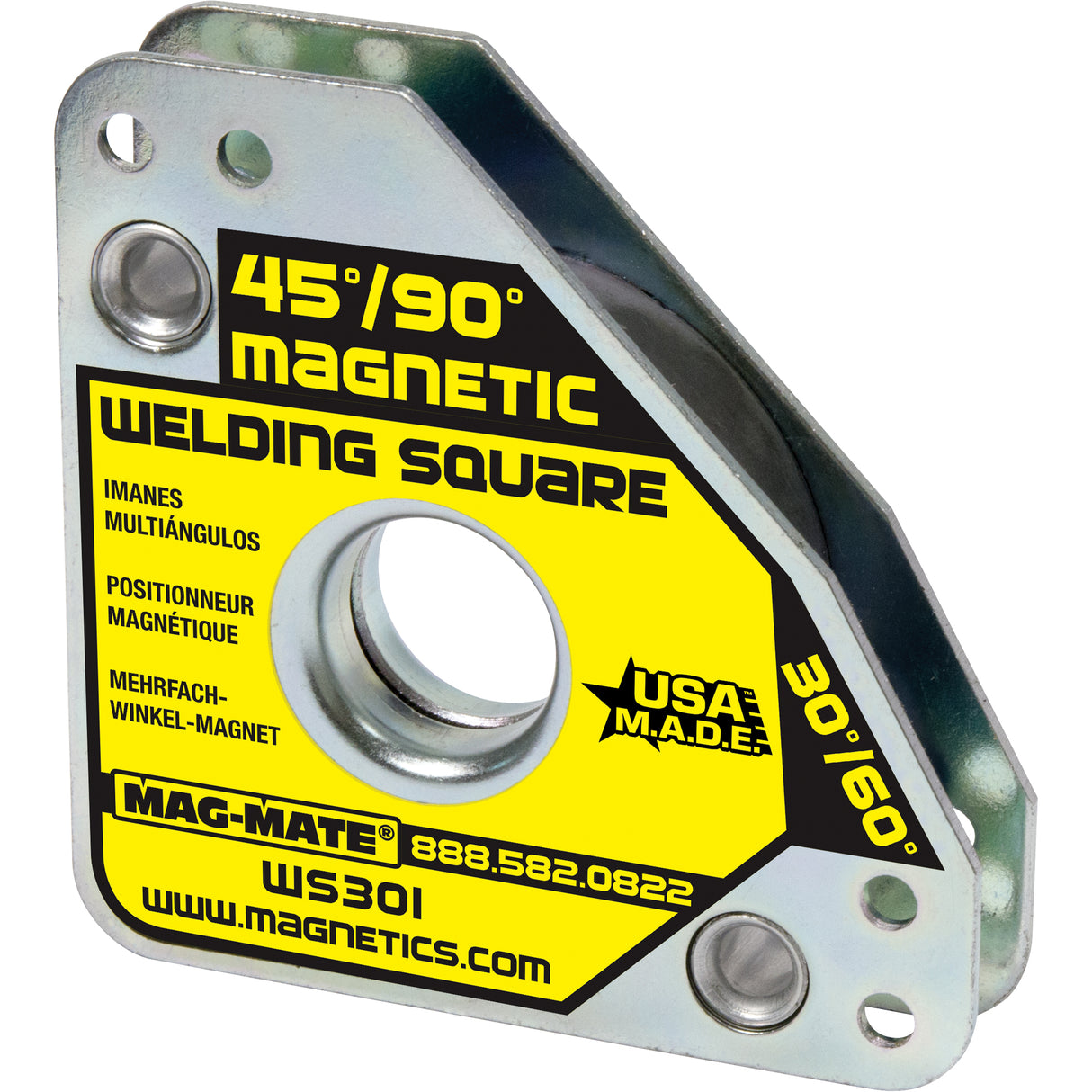 Magnetic Welding Squares, 7-5/8" L x 3/4" W x 3-3/4" H, 60 lbs.