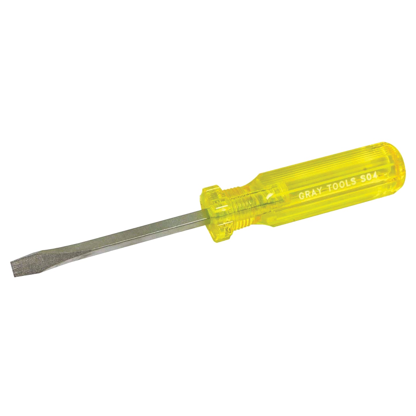 Slotted Screwdriver, 1/4", 8-1/4" L, Plastic Handle